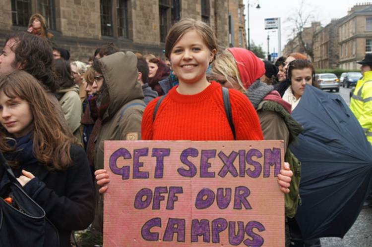 Tüntetés az egyetemi szexizmus ellen, Cambridge (fwsablog.org.uk/)