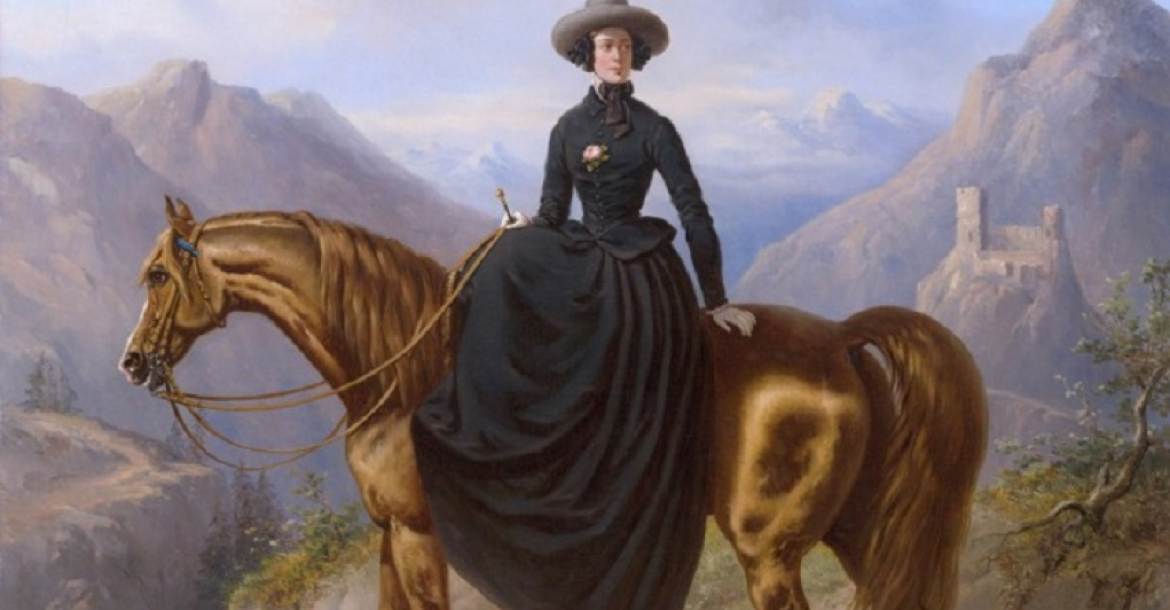 Alexandrine Tinne holland utazó Henri Auguste d'Ainecy Montpezat festményén 